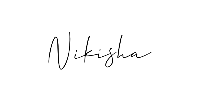 Nikisha stylish signature style. Best Handwritten Sign (Allison_Script) for my name. Handwritten Signature Collection Ideas for my name Nikisha. Nikisha signature style 2 images and pictures png