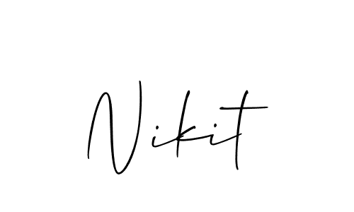 Make a beautiful signature design for name Nikit. With this signature (Allison_Script) style, you can create a handwritten signature for free. Nikit signature style 2 images and pictures png