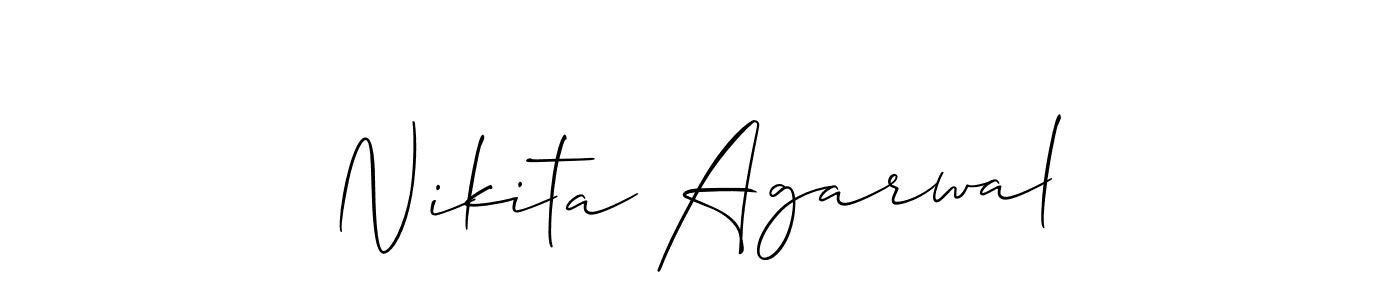 Make a beautiful signature design for name Nikita Agarwal. With this signature (Allison_Script) style, you can create a handwritten signature for free. Nikita Agarwal signature style 2 images and pictures png