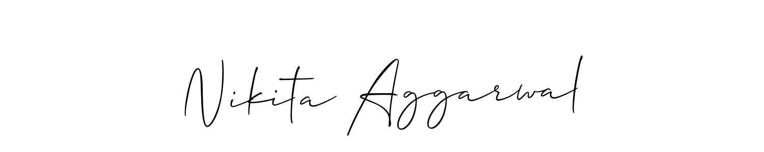 How to make Nikita Aggarwal signature? Allison_Script is a professional autograph style. Create handwritten signature for Nikita Aggarwal name. Nikita Aggarwal signature style 2 images and pictures png