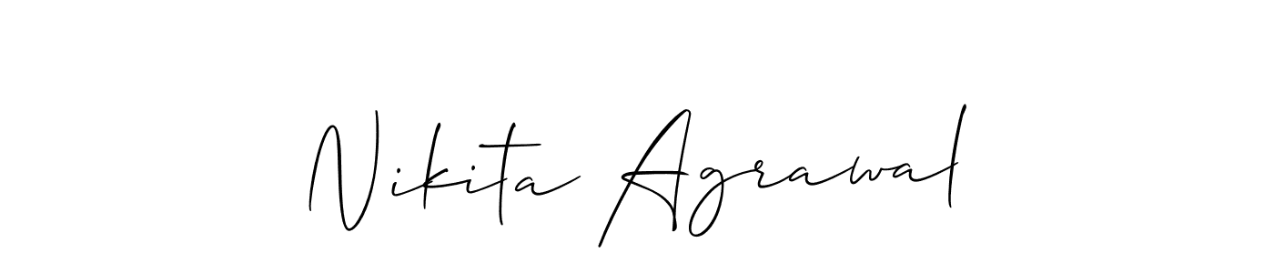 How to make Nikita Agrawal signature? Allison_Script is a professional autograph style. Create handwritten signature for Nikita Agrawal name. Nikita Agrawal signature style 2 images and pictures png