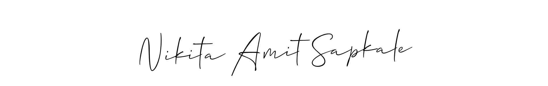 How to Draw Nikita Amit Sapkale signature style? Allison_Script is a latest design signature styles for name Nikita Amit Sapkale. Nikita Amit Sapkale signature style 2 images and pictures png