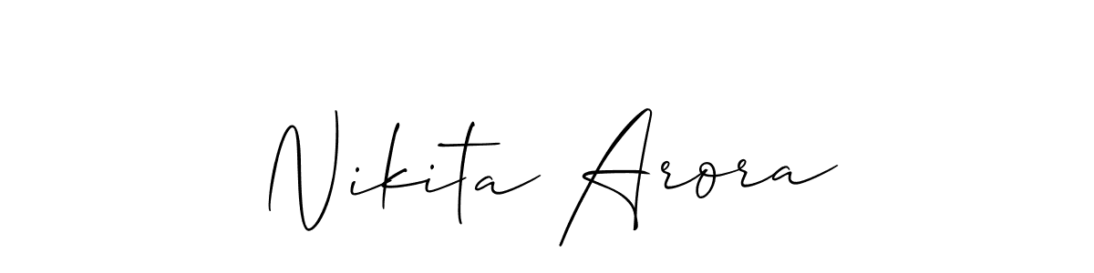 Best and Professional Signature Style for Nikita Arora. Allison_Script Best Signature Style Collection. Nikita Arora signature style 2 images and pictures png