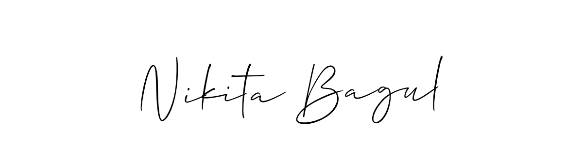 Allison_Script is a professional signature style that is perfect for those who want to add a touch of class to their signature. It is also a great choice for those who want to make their signature more unique. Get Nikita Bagul name to fancy signature for free. Nikita Bagul signature style 2 images and pictures png