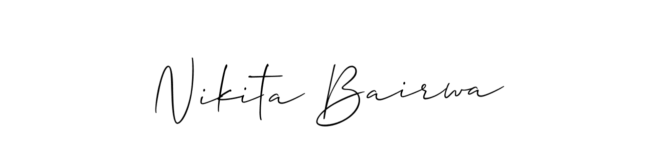 Make a beautiful signature design for name Nikita Bairwa. Use this online signature maker to create a handwritten signature for free. Nikita Bairwa signature style 2 images and pictures png