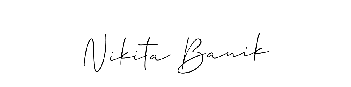 Best and Professional Signature Style for Nikita Banik. Allison_Script Best Signature Style Collection. Nikita Banik signature style 2 images and pictures png