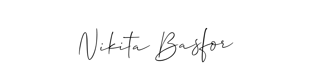 Design your own signature with our free online signature maker. With this signature software, you can create a handwritten (Allison_Script) signature for name Nikita Basfor. Nikita Basfor signature style 2 images and pictures png