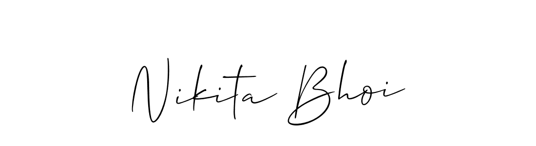 How to make Nikita Bhoi name signature. Use Allison_Script style for creating short signs online. This is the latest handwritten sign. Nikita Bhoi signature style 2 images and pictures png