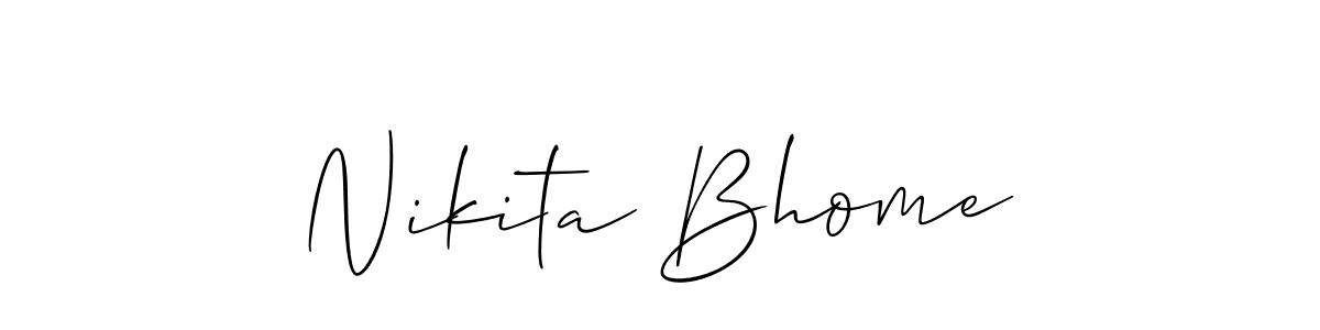 Use a signature maker to create a handwritten signature online. With this signature software, you can design (Allison_Script) your own signature for name Nikita Bhome. Nikita Bhome signature style 2 images and pictures png