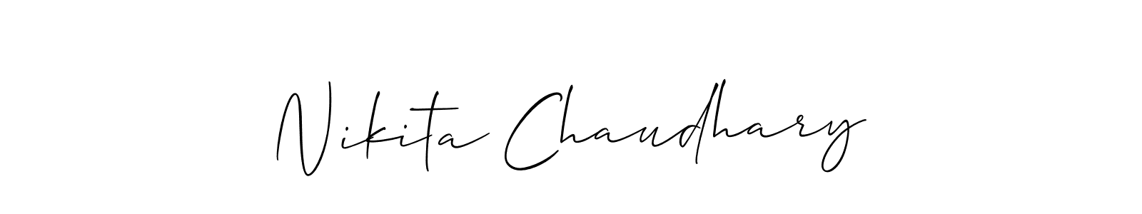 It looks lik you need a new signature style for name Nikita Chaudhary. Design unique handwritten (Allison_Script) signature with our free signature maker in just a few clicks. Nikita Chaudhary signature style 2 images and pictures png