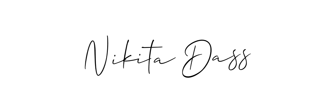 How to make Nikita Dass name signature. Use Allison_Script style for creating short signs online. This is the latest handwritten sign. Nikita Dass signature style 2 images and pictures png