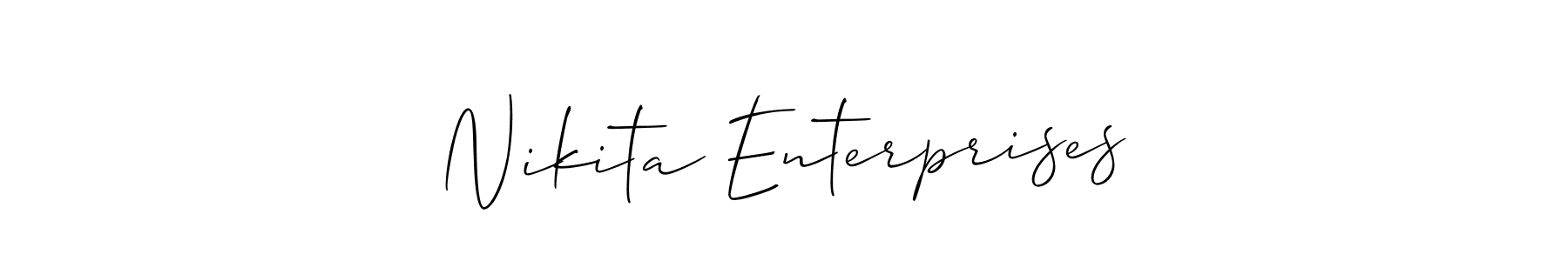 Make a short Nikita Enterprises signature style. Manage your documents anywhere anytime using Allison_Script. Create and add eSignatures, submit forms, share and send files easily. Nikita Enterprises signature style 2 images and pictures png