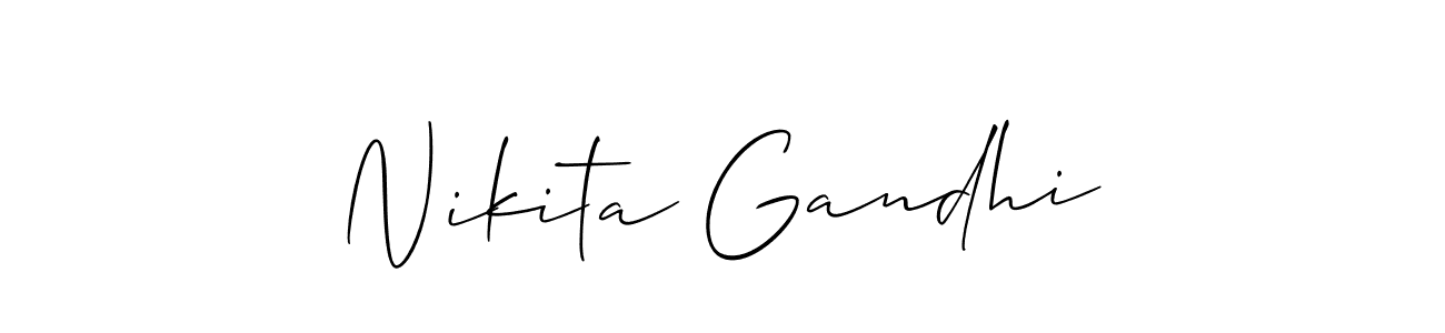 Design your own signature with our free online signature maker. With this signature software, you can create a handwritten (Allison_Script) signature for name Nikita Gandhi. Nikita Gandhi signature style 2 images and pictures png