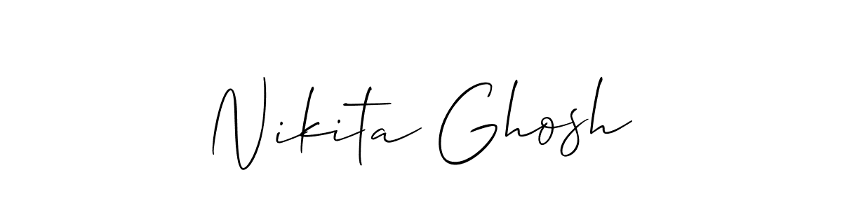 Design your own signature with our free online signature maker. With this signature software, you can create a handwritten (Allison_Script) signature for name Nikita Ghosh. Nikita Ghosh signature style 2 images and pictures png