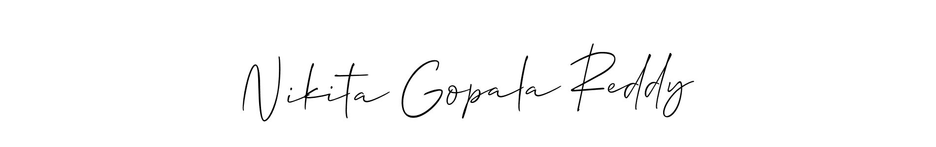 How to make Nikita Gopala Reddy signature? Allison_Script is a professional autograph style. Create handwritten signature for Nikita Gopala Reddy name. Nikita Gopala Reddy signature style 2 images and pictures png