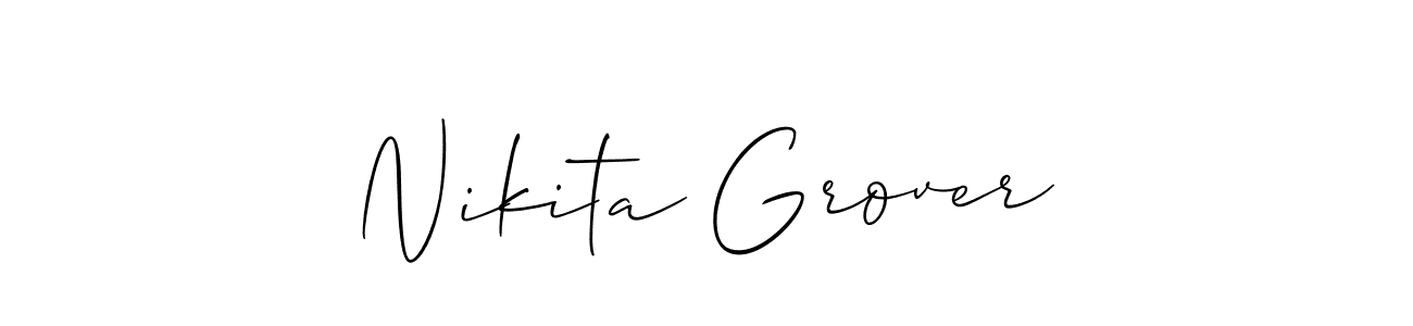 Use a signature maker to create a handwritten signature online. With this signature software, you can design (Allison_Script) your own signature for name Nikita Grover. Nikita Grover signature style 2 images and pictures png