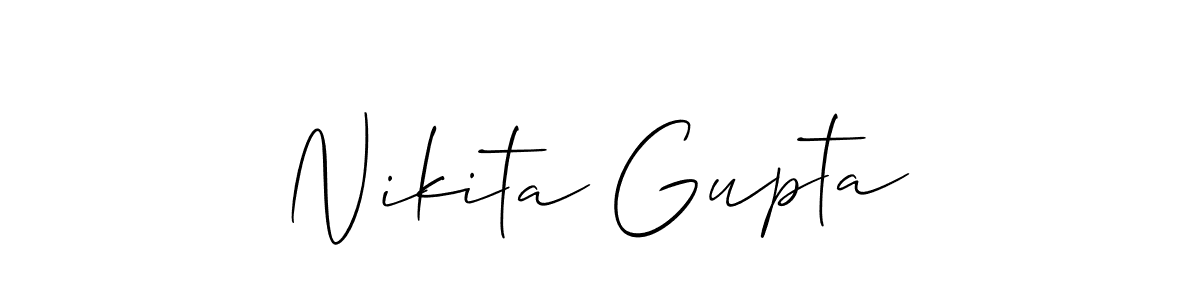 Similarly Allison_Script is the best handwritten signature design. Signature creator online .You can use it as an online autograph creator for name Nikita Gupta. Nikita Gupta signature style 2 images and pictures png