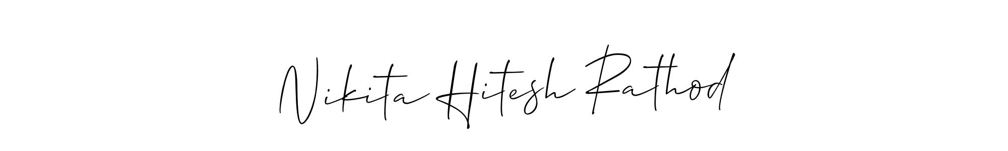 Use a signature maker to create a handwritten signature online. With this signature software, you can design (Allison_Script) your own signature for name Nikita Hitesh Rathod. Nikita Hitesh Rathod signature style 2 images and pictures png
