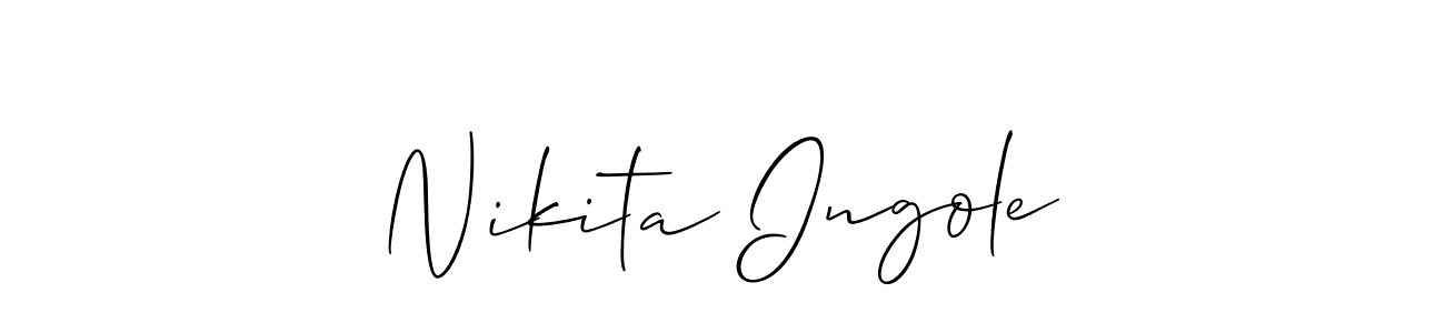 The best way (Allison_Script) to make a short signature is to pick only two or three words in your name. The name Nikita Ingole include a total of six letters. For converting this name. Nikita Ingole signature style 2 images and pictures png