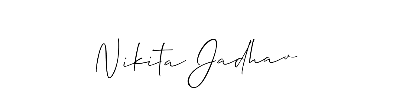 How to make Nikita Jadhav signature? Allison_Script is a professional autograph style. Create handwritten signature for Nikita Jadhav name. Nikita Jadhav signature style 2 images and pictures png