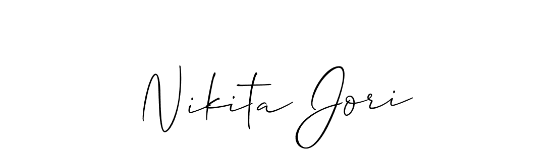 Similarly Allison_Script is the best handwritten signature design. Signature creator online .You can use it as an online autograph creator for name Nikita Jori. Nikita Jori signature style 2 images and pictures png