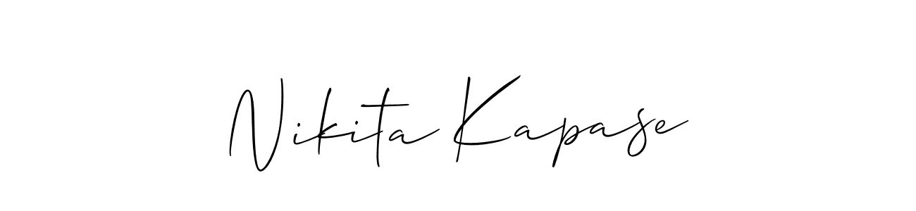 This is the best signature style for the Nikita Kapase name. Also you like these signature font (Allison_Script). Mix name signature. Nikita Kapase signature style 2 images and pictures png