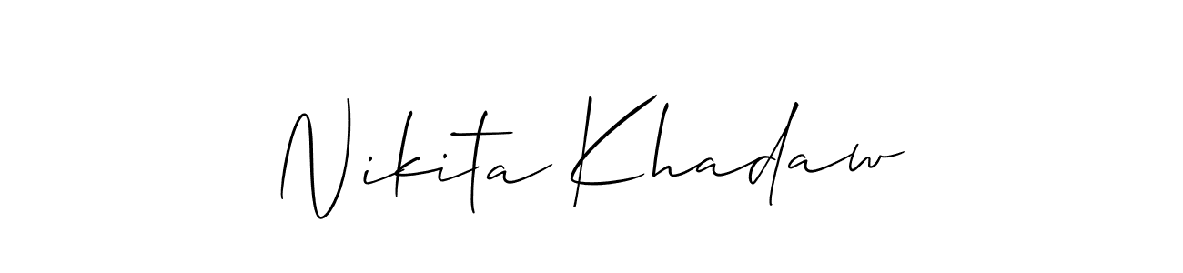 Make a beautiful signature design for name Nikita Khadaw. Use this online signature maker to create a handwritten signature for free. Nikita Khadaw signature style 2 images and pictures png
