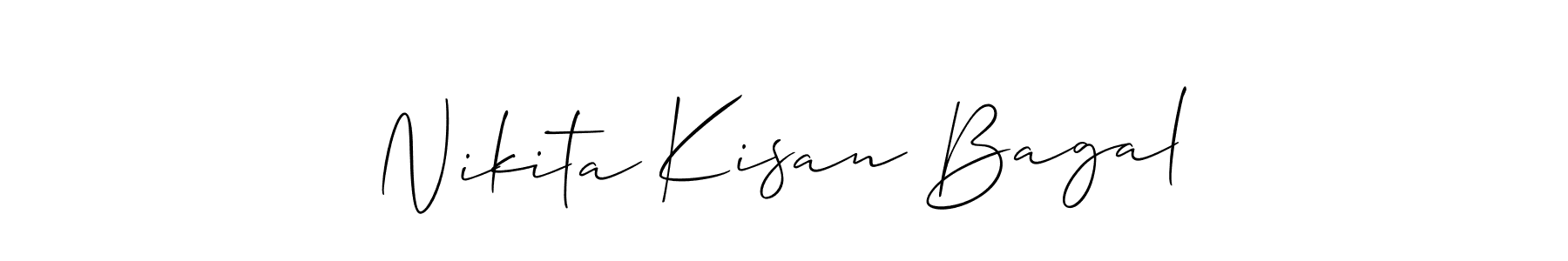 Allison_Script is a professional signature style that is perfect for those who want to add a touch of class to their signature. It is also a great choice for those who want to make their signature more unique. Get Nikita Kisan Bagal name to fancy signature for free. Nikita Kisan Bagal signature style 2 images and pictures png