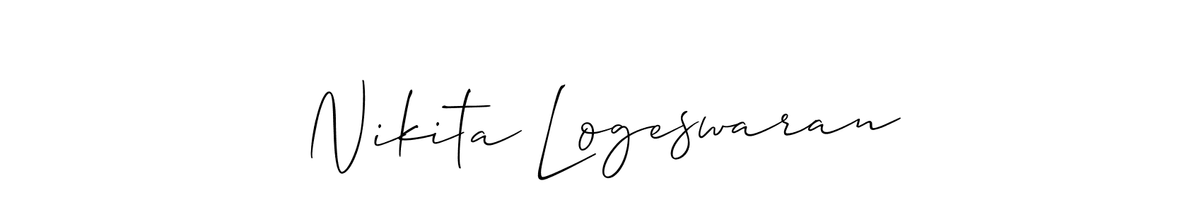 Make a beautiful signature design for name Nikita Logeswaran. Use this online signature maker to create a handwritten signature for free. Nikita Logeswaran signature style 2 images and pictures png