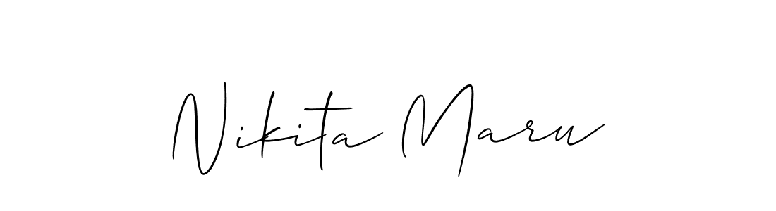 Similarly Allison_Script is the best handwritten signature design. Signature creator online .You can use it as an online autograph creator for name Nikita Maru. Nikita Maru signature style 2 images and pictures png