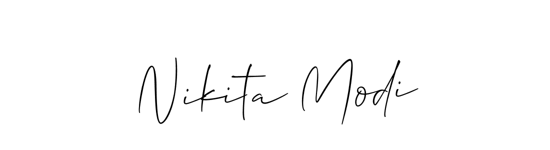 Create a beautiful signature design for name Nikita Modi. With this signature (Allison_Script) fonts, you can make a handwritten signature for free. Nikita Modi signature style 2 images and pictures png