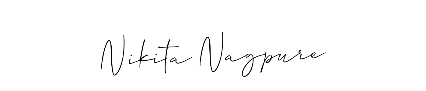 It looks lik you need a new signature style for name Nikita Nagpure. Design unique handwritten (Allison_Script) signature with our free signature maker in just a few clicks. Nikita Nagpure signature style 2 images and pictures png