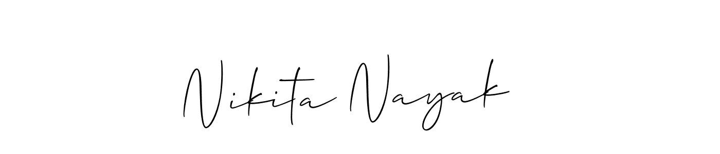 It looks lik you need a new signature style for name Nikita Nayak  . Design unique handwritten (Allison_Script) signature with our free signature maker in just a few clicks. Nikita Nayak   signature style 2 images and pictures png