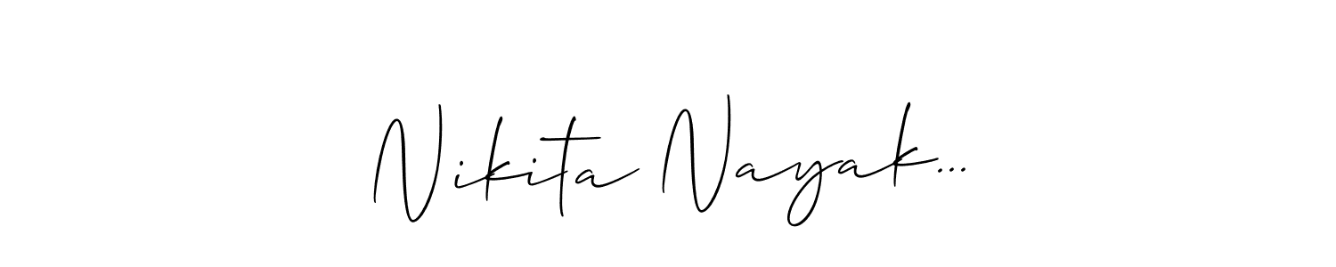 Also we have Nikita Nayak... name is the best signature style. Create professional handwritten signature collection using Allison_Script autograph style. Nikita Nayak... signature style 2 images and pictures png