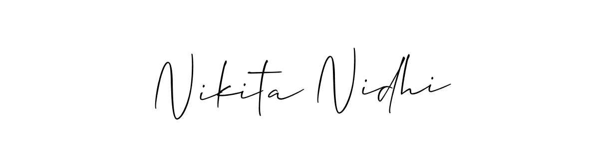 You should practise on your own different ways (Allison_Script) to write your name (Nikita Nidhi) in signature. don't let someone else do it for you. Nikita Nidhi signature style 2 images and pictures png