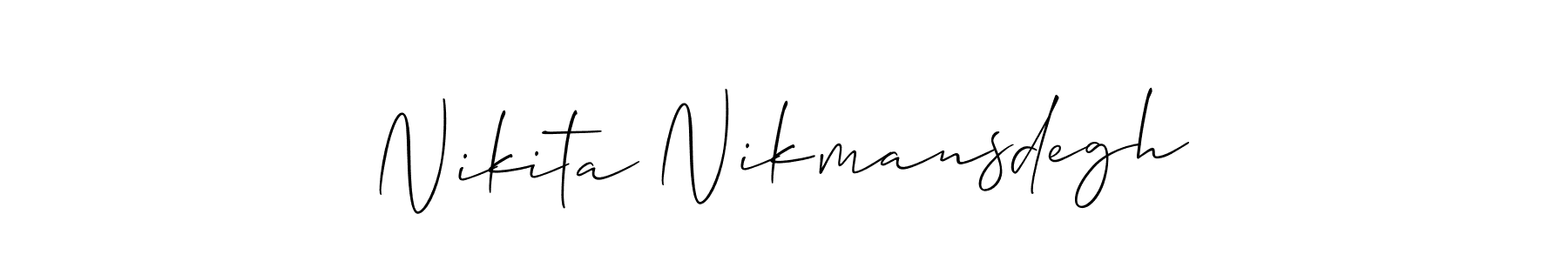 Also we have Nikita Nikmansdegh name is the best signature style. Create professional handwritten signature collection using Allison_Script autograph style. Nikita Nikmansdegh signature style 2 images and pictures png