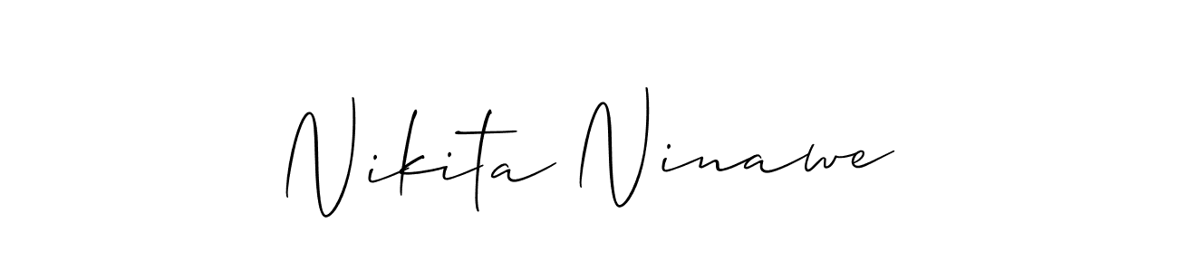 Create a beautiful signature design for name Nikita Ninawe. With this signature (Allison_Script) fonts, you can make a handwritten signature for free. Nikita Ninawe signature style 2 images and pictures png