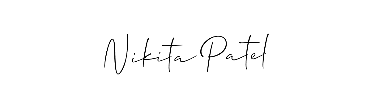 Design your own signature with our free online signature maker. With this signature software, you can create a handwritten (Allison_Script) signature for name Nikita Patel. Nikita Patel signature style 2 images and pictures png