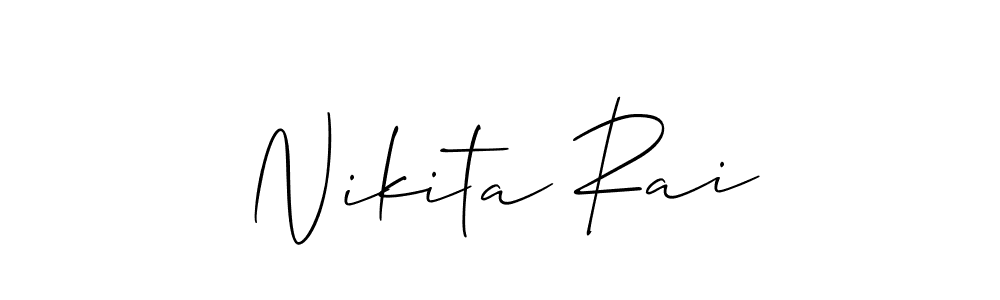Make a short Nikita Rai signature style. Manage your documents anywhere anytime using Allison_Script. Create and add eSignatures, submit forms, share and send files easily. Nikita Rai signature style 2 images and pictures png