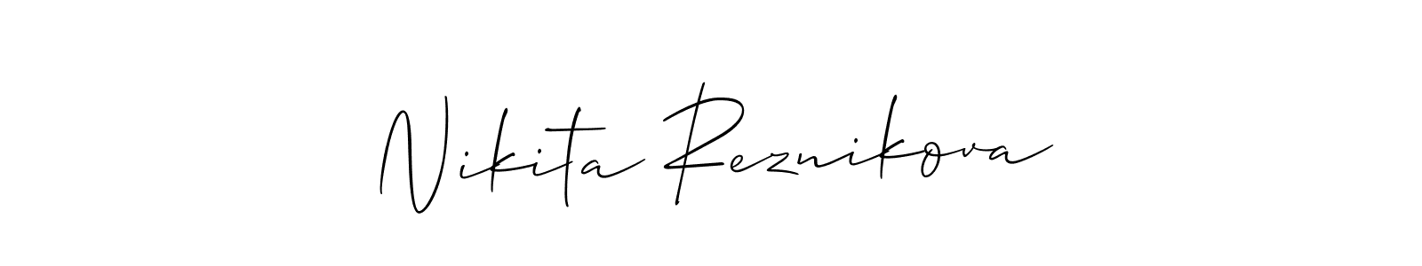 Also You can easily find your signature by using the search form. We will create Nikita Reznikova name handwritten signature images for you free of cost using Allison_Script sign style. Nikita Reznikova signature style 2 images and pictures png