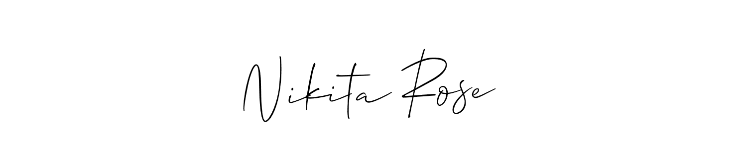 Also You can easily find your signature by using the search form. We will create Nikita Rose ❤ name handwritten signature images for you free of cost using Allison_Script sign style. Nikita Rose ❤ signature style 2 images and pictures png