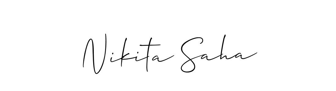 Design your own signature with our free online signature maker. With this signature software, you can create a handwritten (Allison_Script) signature for name Nikita Saha. Nikita Saha signature style 2 images and pictures png