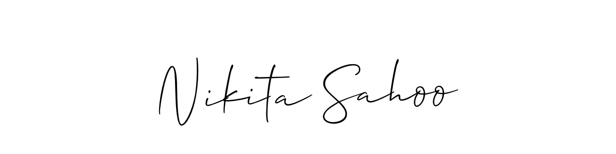 Create a beautiful signature design for name Nikita Sahoo. With this signature (Allison_Script) fonts, you can make a handwritten signature for free. Nikita Sahoo signature style 2 images and pictures png