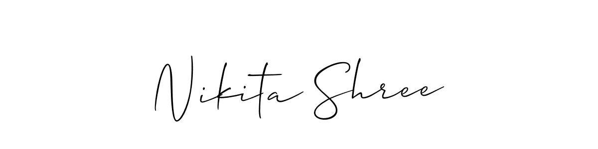 Also we have Nikita Shree name is the best signature style. Create professional handwritten signature collection using Allison_Script autograph style. Nikita Shree signature style 2 images and pictures png