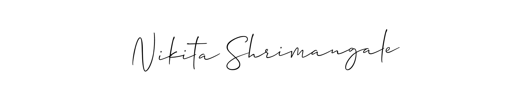 Create a beautiful signature design for name Nikita Shrimangale. With this signature (Allison_Script) fonts, you can make a handwritten signature for free. Nikita Shrimangale signature style 2 images and pictures png
