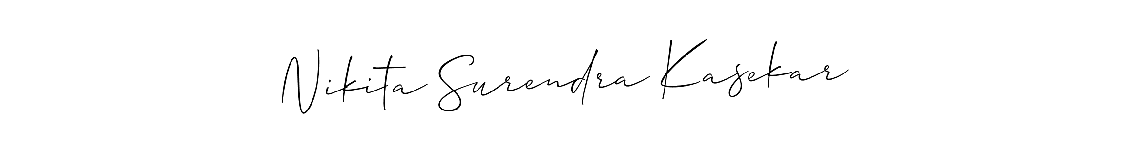 Use a signature maker to create a handwritten signature online. With this signature software, you can design (Allison_Script) your own signature for name Nikita Surendra Kasekar. Nikita Surendra Kasekar signature style 2 images and pictures png