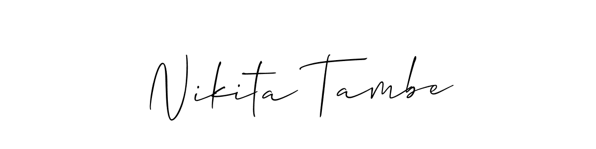 Design your own signature with our free online signature maker. With this signature software, you can create a handwritten (Allison_Script) signature for name Nikita Tambe. Nikita Tambe signature style 2 images and pictures png