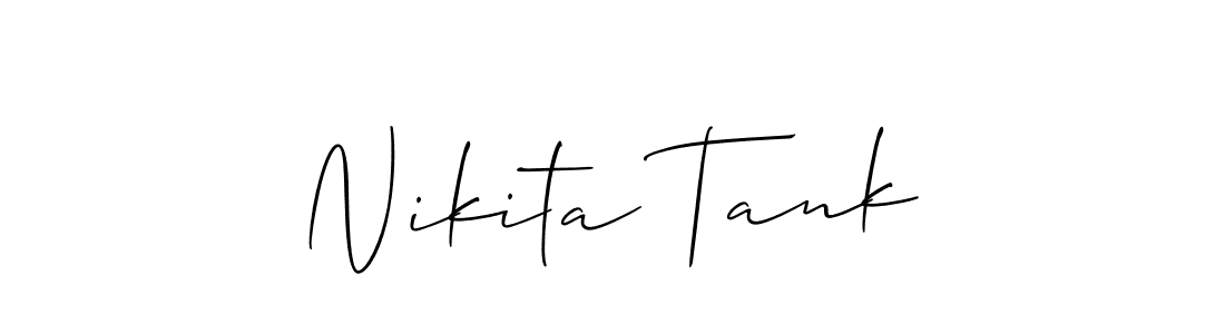 Also we have Nikita Tank name is the best signature style. Create professional handwritten signature collection using Allison_Script autograph style. Nikita Tank signature style 2 images and pictures png