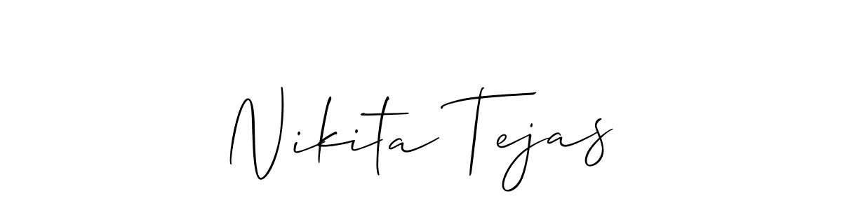 Allison_Script is a professional signature style that is perfect for those who want to add a touch of class to their signature. It is also a great choice for those who want to make their signature more unique. Get Nikita Tejas name to fancy signature for free. Nikita Tejas signature style 2 images and pictures png