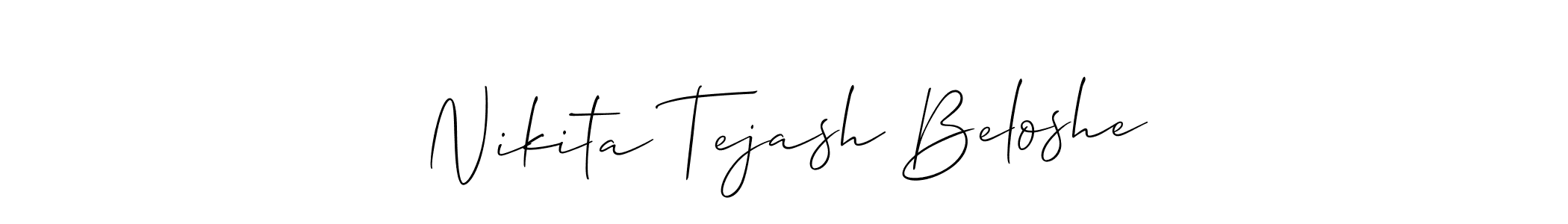 if you are searching for the best signature style for your name Nikita Tejash Beloshe. so please give up your signature search. here we have designed multiple signature styles  using Allison_Script. Nikita Tejash Beloshe signature style 2 images and pictures png